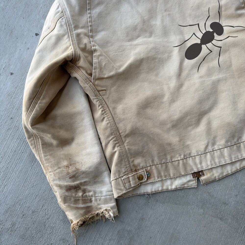 Carhartt faded brown Detroit work wear jacket - Picture 7 of 8